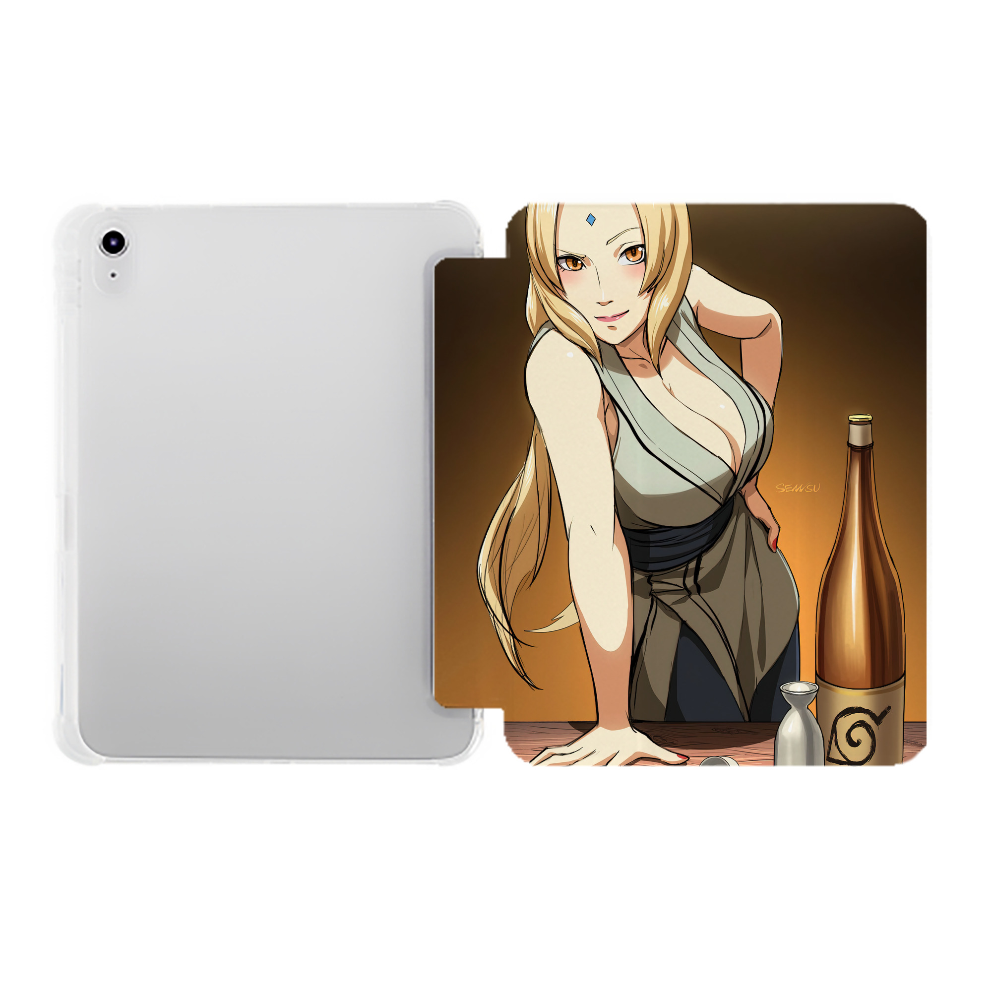 （画像用） NARUTO -ナルト- NARUTO -ナルト- 疾風伝 IPad ケース ペン収納付き 三つ折りスタンド PUレザー×シリコン 対応機種9.5/10.5/10.9インチ
